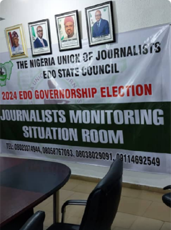 EDO NUJ COUNCIL CREATES SITUATION ROOM IN BENIN CITY